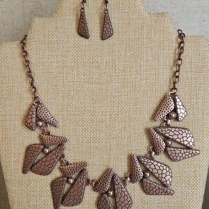Paparazzi Extra Expedition Copper Necklace and Earring Set